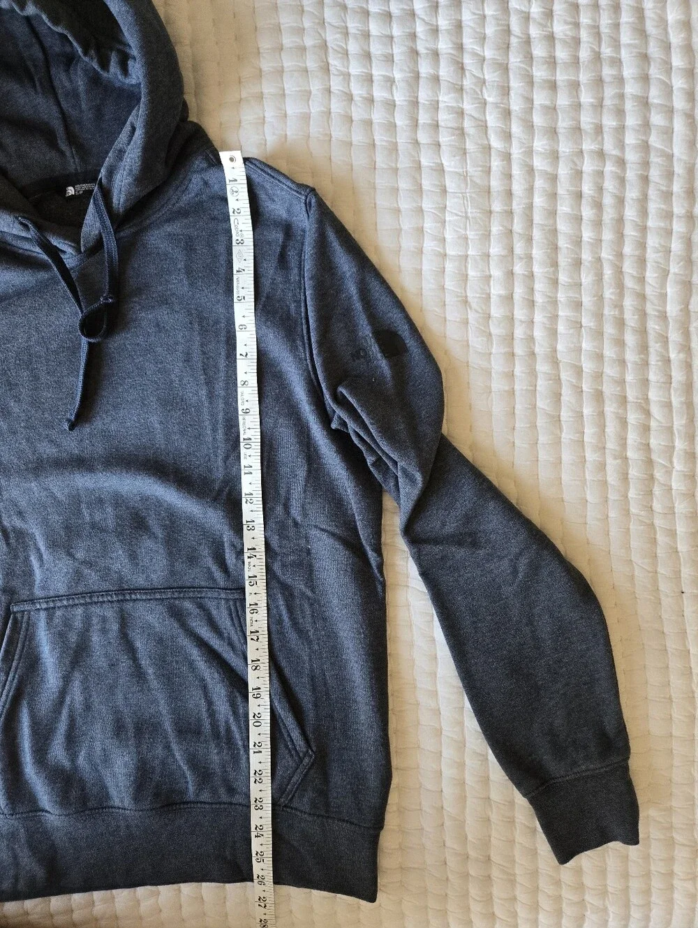 Men's North Face Hoodie- Charcoal Navy Size Small